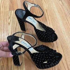 Jimmy Choo Heloise Velvet Heels